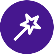 Wand icon white